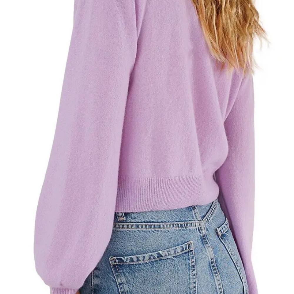 CRUSH Piha Cashmere Cardigan, Lilac, size 0 (xs)